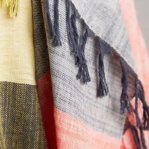 ANTHROPOLOGIE  NWT Color block throw blanket